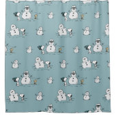 Peanuts | Snoopy & Woodstock Winter Break Patroon Douchegordijn (Voorkant)
