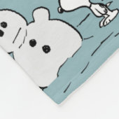 Peanuts | Snoopy & Woodstock Winter Break Patroon Fleece Deken (Hoek)