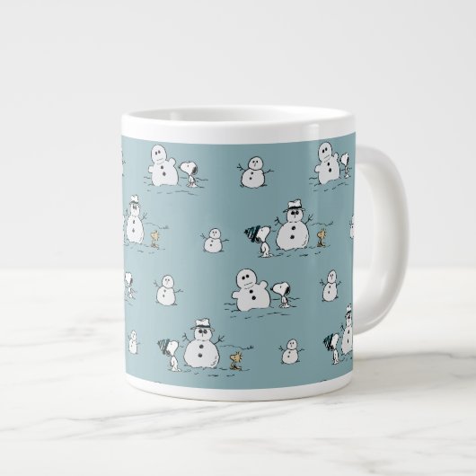 Peanuts | Snoopy & Woodstock Winter Break Patroon Grote Koffiekop (Voorkant rechts)
