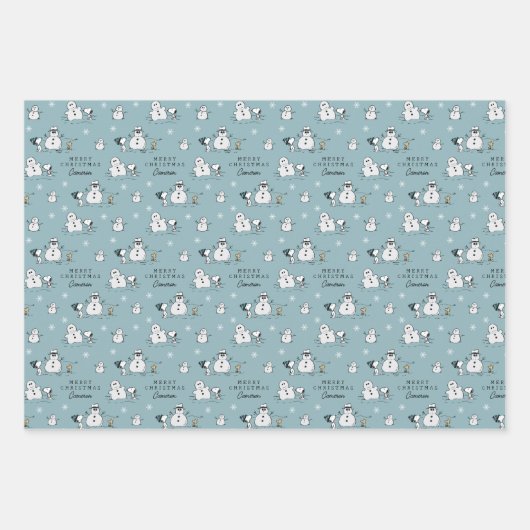 Peanuts | Snoopy & Woodstock Winter Break Patroon Inpakpapier Vel (Voorkant)