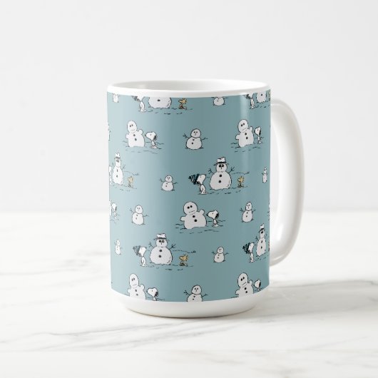Peanuts | Snoopy & Woodstock Winter Break Patroon Koffiemok (Voorkant rechts)