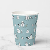 Peanuts | Snoopy & Woodstock Winter Break Patroon Papieren Bekers (Achterkant)