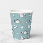 Peanuts | Snoopy & Woodstock Winter Break Patroon Papieren Bekers<br><div class="desc">Bekijk dit leuke Peanuts Christmas-ontwerp.</div>