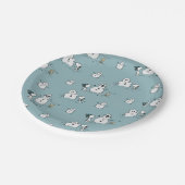 Peanuts | Snoopy & Woodstock Winter Break Patroon Papieren Bordje (Gekanteld)