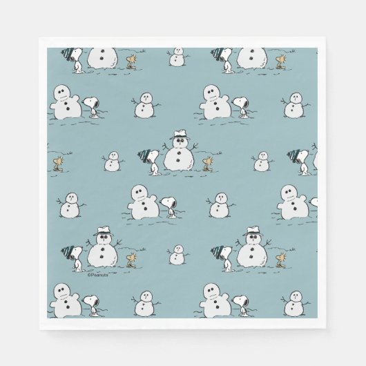 Peanuts | Snoopy & Woodstock Winter Break Patroon Servet (Voorkant)