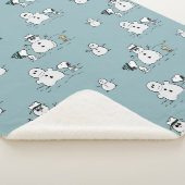 Peanuts | Snoopy & Woodstock Winter Break Patroon Sherpa Deken (3/4)