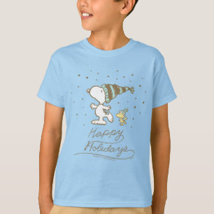 Peanuts   Snoopy & Woodstock Winterschaatsen T-shirt