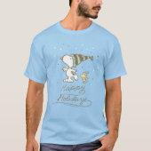 Peanuts | Snoopy & Woodstock Winterschaatsen T-shirt (Voorkant)