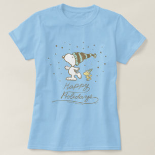 Peanuts   Snoopy & Woodstock Winterschaatsen T-shirt