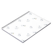 Peanuts | Snoopy & Woodstock Zach Grijs Patroon Notitieboek (Linkerzijde)