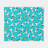 Peanuts | Snoopy & Woodstock Zonnebril Patroon Fleece Deken (Voorkant (Horizontaal))