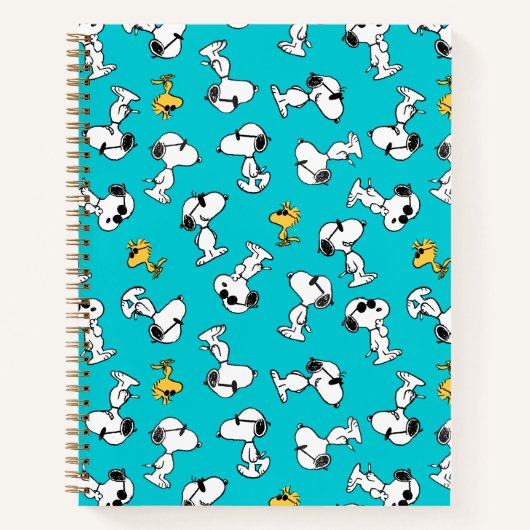 Peanuts | Snoopy & Woodstock Zonnebril Patroon Notitieboek (Voorkant)