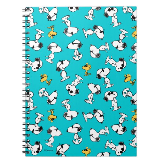 Peanuts | Snoopy & Woodstock Zonnebril Patroon Notitieboek (Voorkant)