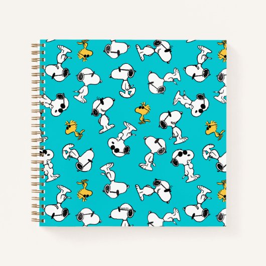 Peanuts | Snoopy & Woodstock Zonnebril Patroon Notitieboek (Voorkant)