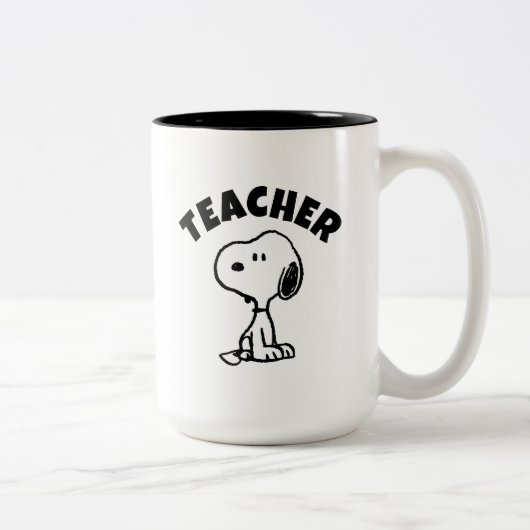Peanuts | Snoopy wordt leraar Tweekleurige Koffiemok (Rechts)