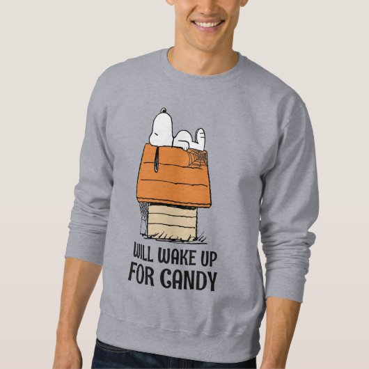 Peanuts | Snoopy wordt wakker voor Snoep Trui (Voorkant)