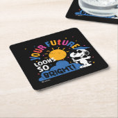 Peanuts Snoopy Your Future Looks So Bright Kartonnen Onderzetters (Schuin)