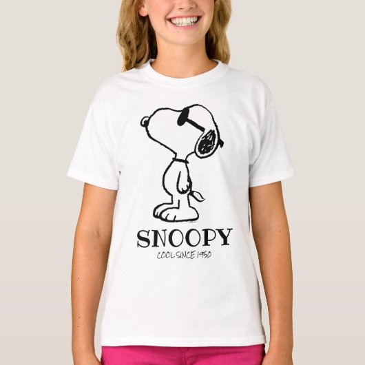 Peanuts | Snoopy Zonnebril Ponder T-shirt (Voorkant)