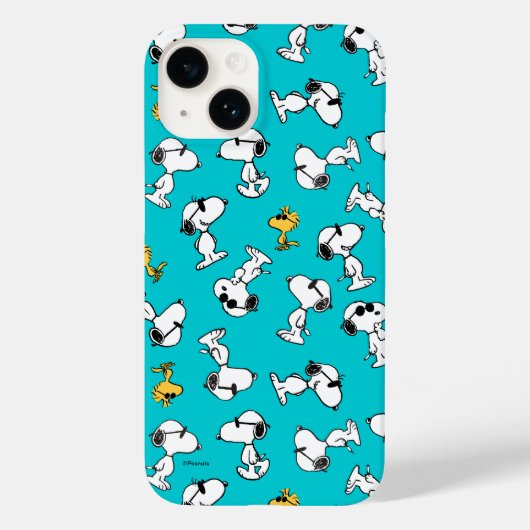 Peanuts | Snoopy & Zonnebrilpatroon Case-Mate iPhone Case (Achterkant)