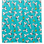 Peanuts | Snoopy & Zonnebrilpatroon Douchegordijn (Voorkant)