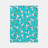 Peanuts | Snoopy & Zonnebrilpatroon Fleece Deken (Voorkant)