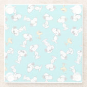 Peanuts | Snoopy & Zonnebrilpatroon Glazen Onderzetter (Achterkant)