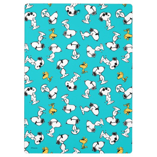 Peanuts | Snoopy & Zonnebrilpatroon Klembord (Achterkant)