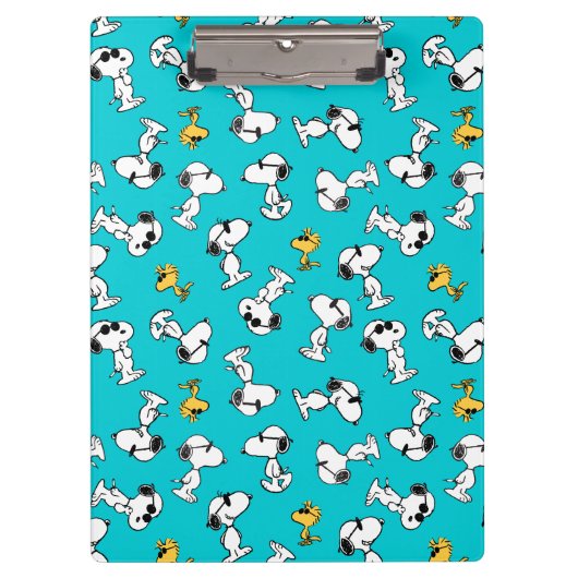 Peanuts | Snoopy & Zonnebrilpatroon Klembord (Voorkant)