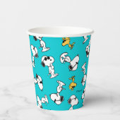 Peanuts | Snoopy & Zonnebrilpatroon Papieren Bekers (Achterkant)