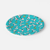 Peanuts | Snoopy & Zonnebrilpatroon Papieren Bordje (Gekanteld)