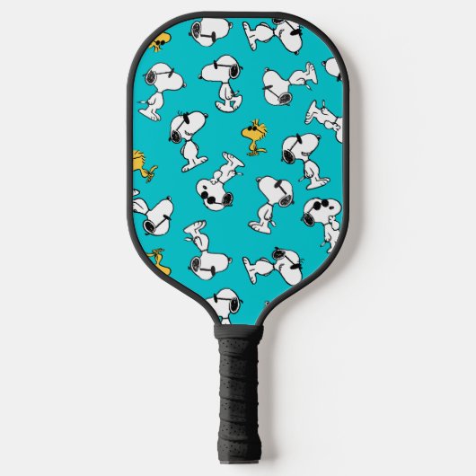 Peanuts | Snoopy & Zonnebrilpatroon Pickleball Paddle (Voorkant)