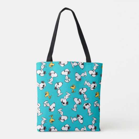 Peanuts | Snoopy & Zonnebrilpatroon Tote Bag (Achterkant)