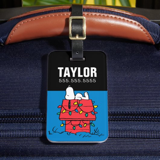 Peanuts | Snoopy's Dog House met verlichting Bagagelabel (Voorkant Insitu 2)