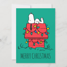 Peanuts | Snoopy's Dog House met verlichting Feestdagenkaart