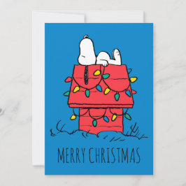 Peanuts | Snoopy's Dog House met verlichting Feestdagenkaart