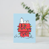 Peanuts | Snoopy's Dog House met verlichting Feestdagenkaart (Staand voorkant)