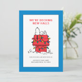 Peanuts | Snoopy's Dog House met verlichting Feestdagenkaart (Staand voorkant)