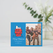 Peanuts | Snoopy's Dog House met verlichting Feestdagenkaart (Staand voorkant)