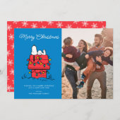 Peanuts | Snoopy's Dog House met verlichting Feestdagenkaart (Voorkant / Achterkant)