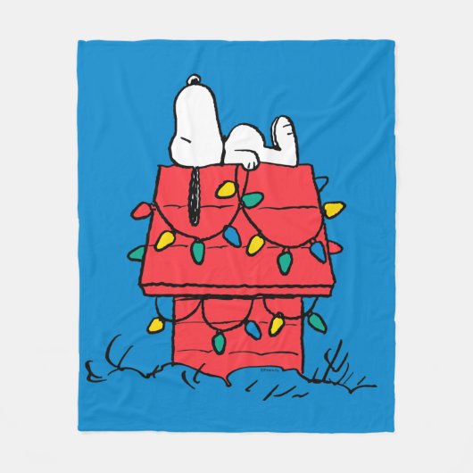 Peanuts | Snoopy's Dog House met verlichting Fleece Deken (Voorkant)