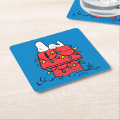 Peanuts | Snoopy's Dog House met verlichting Kartonnen Onderzetters (Schuin)