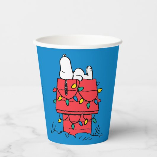 Peanuts | Snoopy's Dog House met verlichting Papieren Bekers (Voorkant)