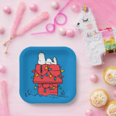 Peanuts | Snoopy's Dog House met verlichting Papieren Bordje (Feest)