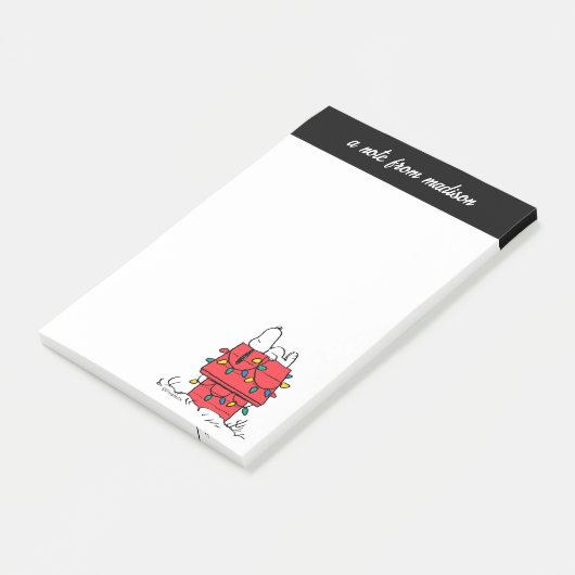 Peanuts | Snoopy's Dog House met verlichting Post-it® Notes (Schuin)