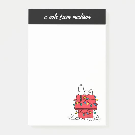 Peanuts | Snoopy's Dog House met verlichting Post-it® Notes (Voorkant)