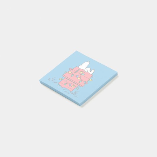 Peanuts | Snoopy's Dog House met verlichting Post-it® Notes (Schuin)