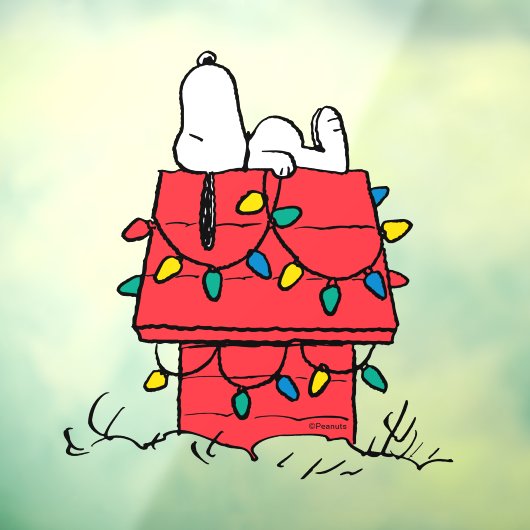 Peanuts | Snoopy's Dog House met verlichting Raamsticker (Vel 3)