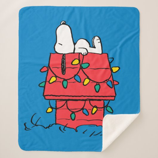 Peanuts | Snoopy's Dog House met verlichting Sherpa Deken (Voorkant)