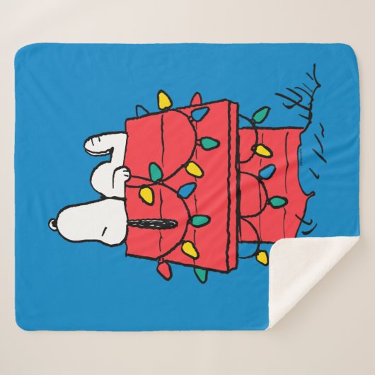 Peanuts | Snoopy's Dog House met verlichting Sherpa Deken (Voorkant (horizontaal))