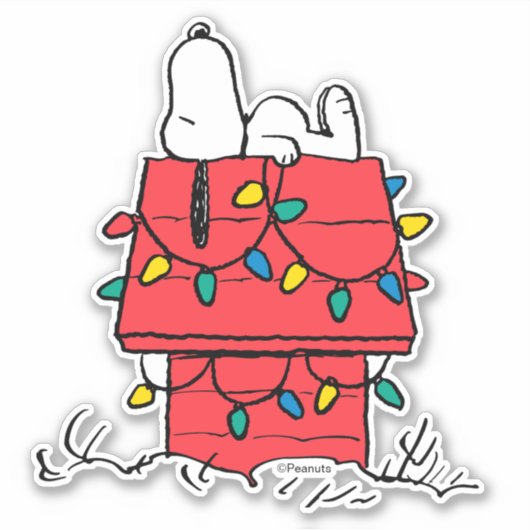 Peanuts | Snoopy's Dog House met verlichting Sticker (Voorkant)